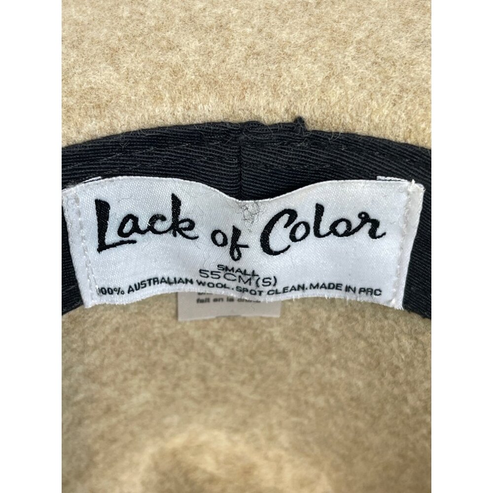 Lack of Color Australia THE MACK Hat Wool Fedora Light Tan Sz S/55 cm - Picture 10 of 10